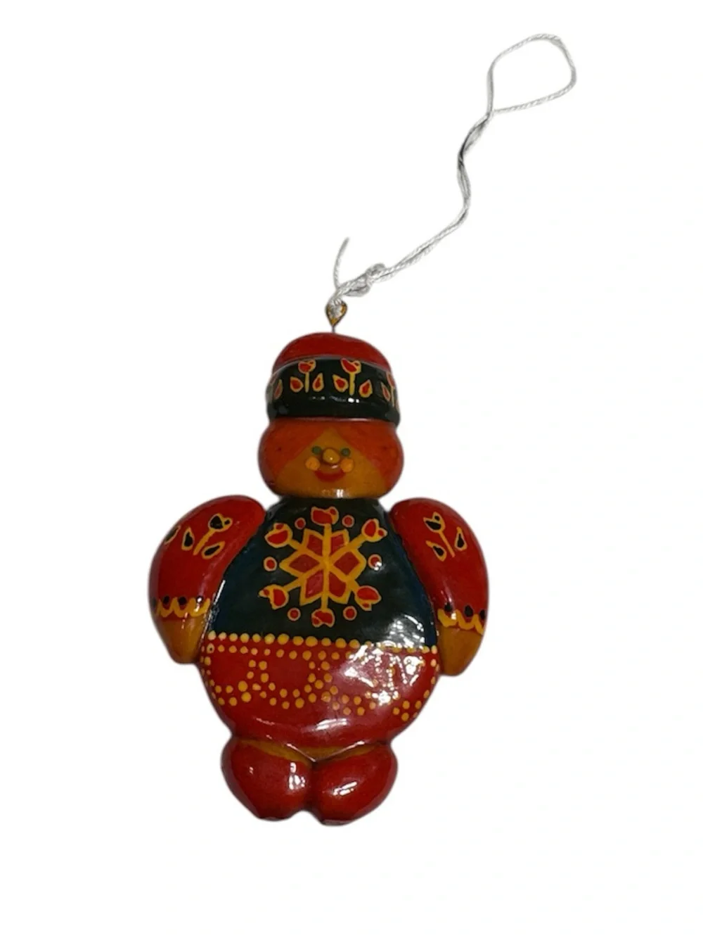 Vintage Russian Folk Art Doll Ornament